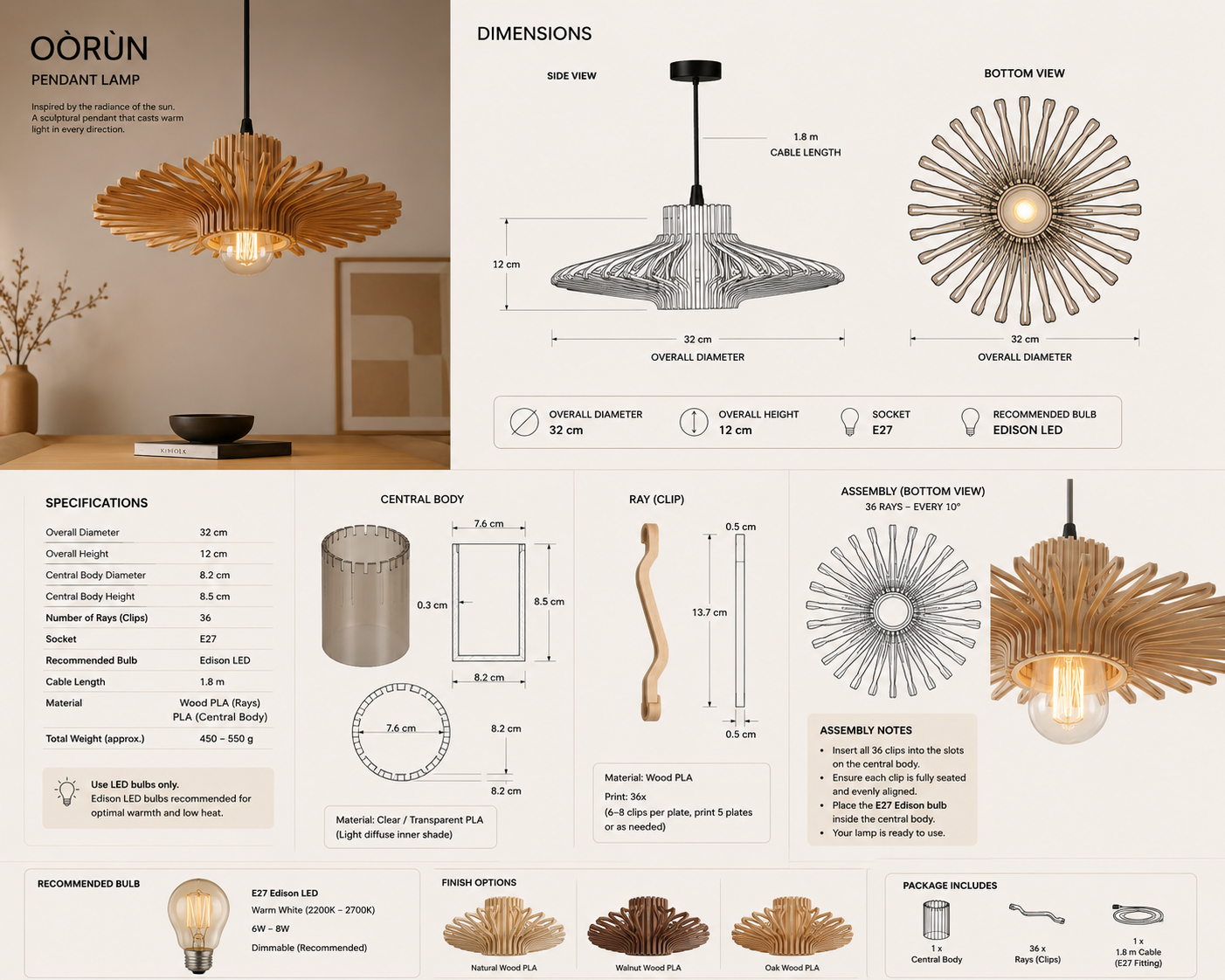 Oorun Pendant Lamp